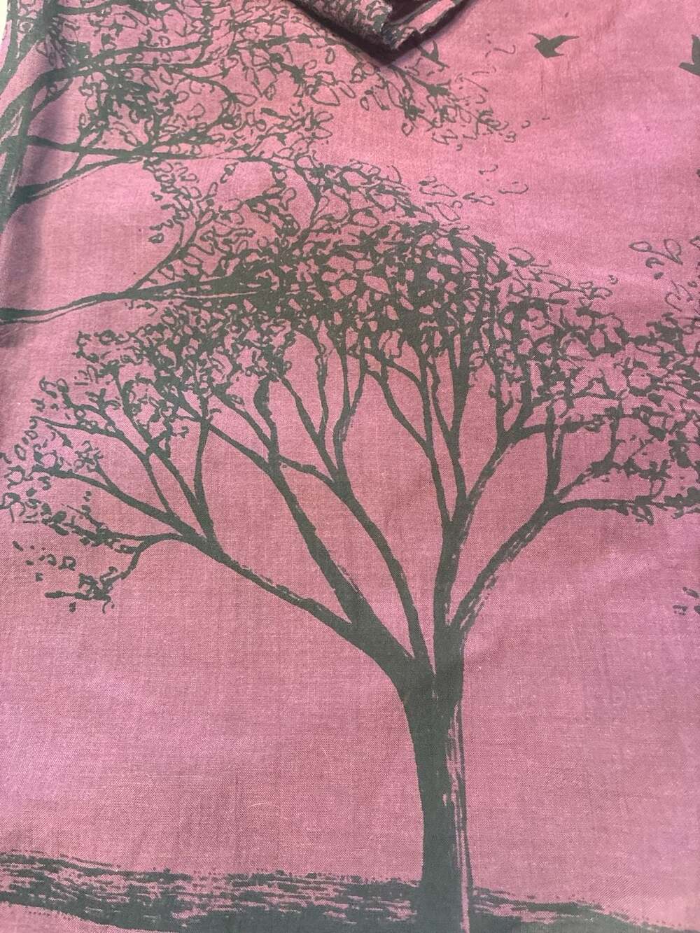 A People United APU Tree and Bird Print Button Down Shirt Size S - Picture 11 of 13